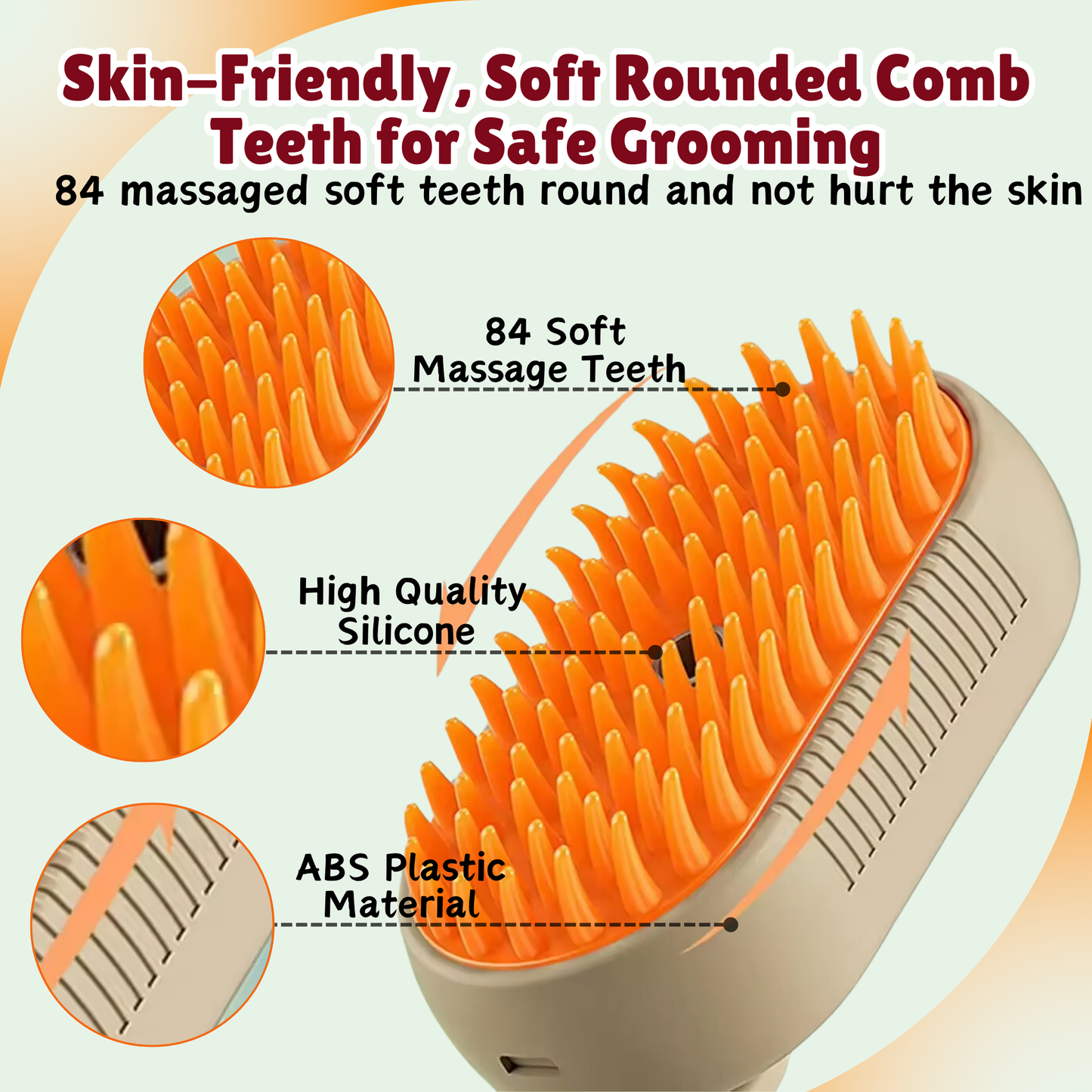 SteamBrush™ 3-in-1 Pet Grooming & Deshedding Spray Brush