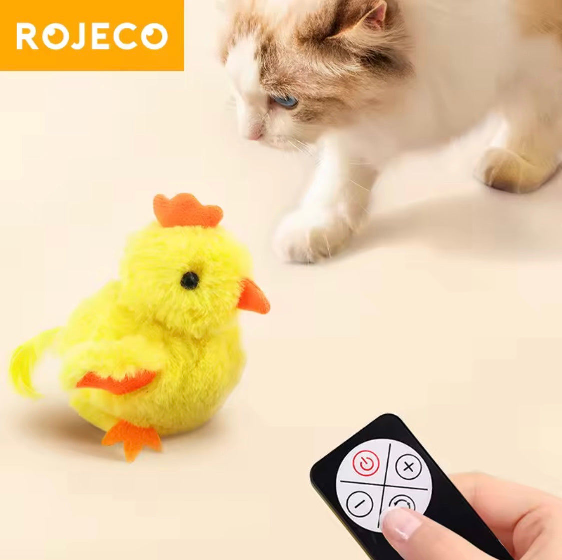ROJECO Catnip Flapping Chick Toy – Interactive Cat Fun