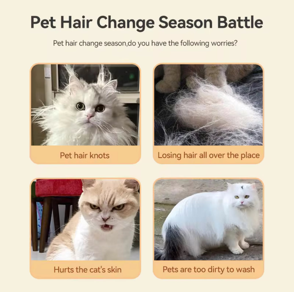 ROJECO Pet Steam Comb – Electric Cat & Dog Hair Brush