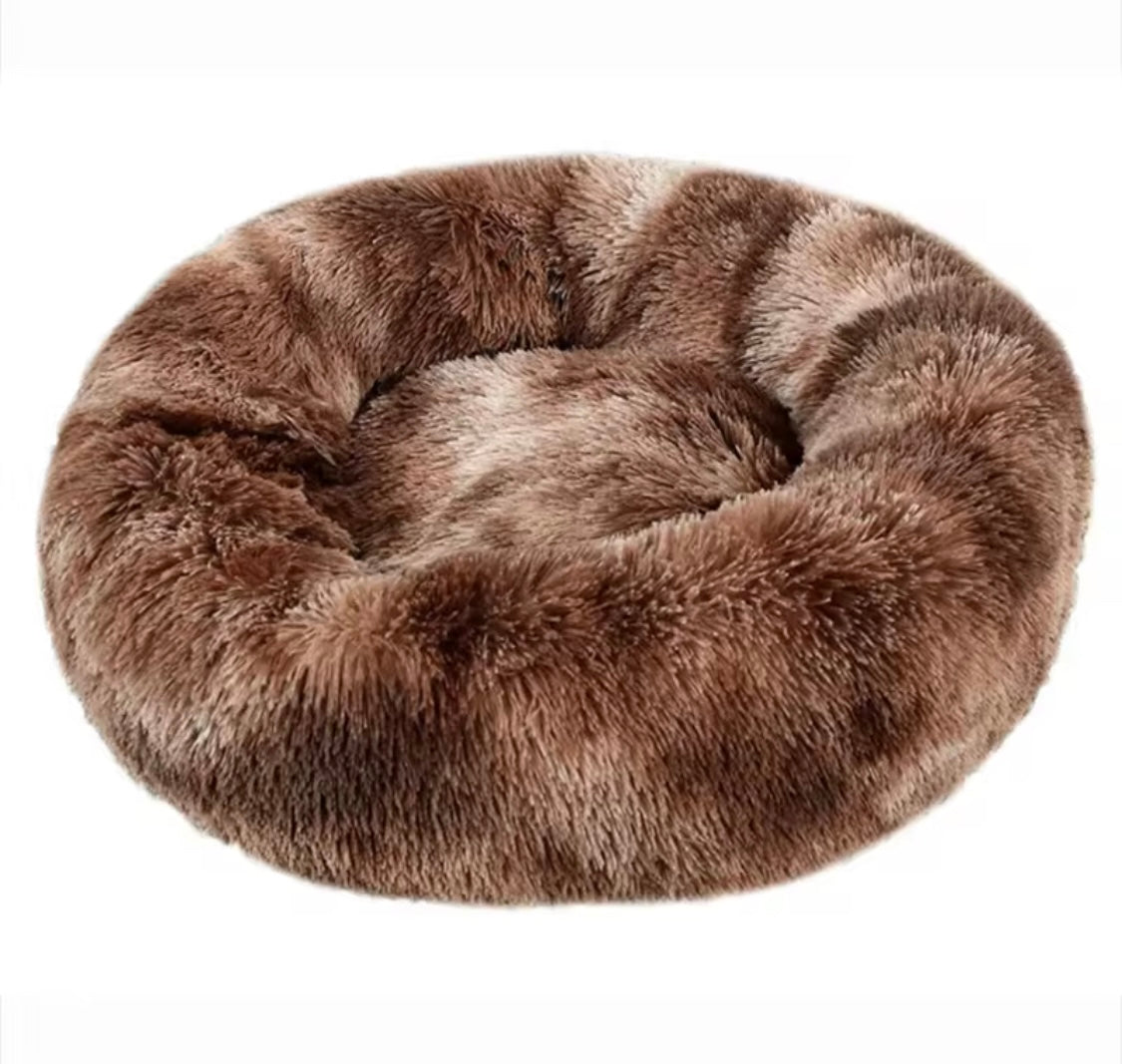 Round Plush Pet Bed | Super Soft Dog & Cat Sleeping Bed