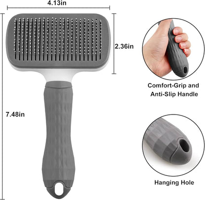 FurEase™ Self-Cleaning Pet Grooming Brush