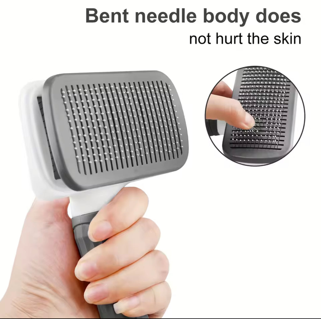 Self-Cleaning Pet Hair Comb – Cat & Dog Grooming Brush