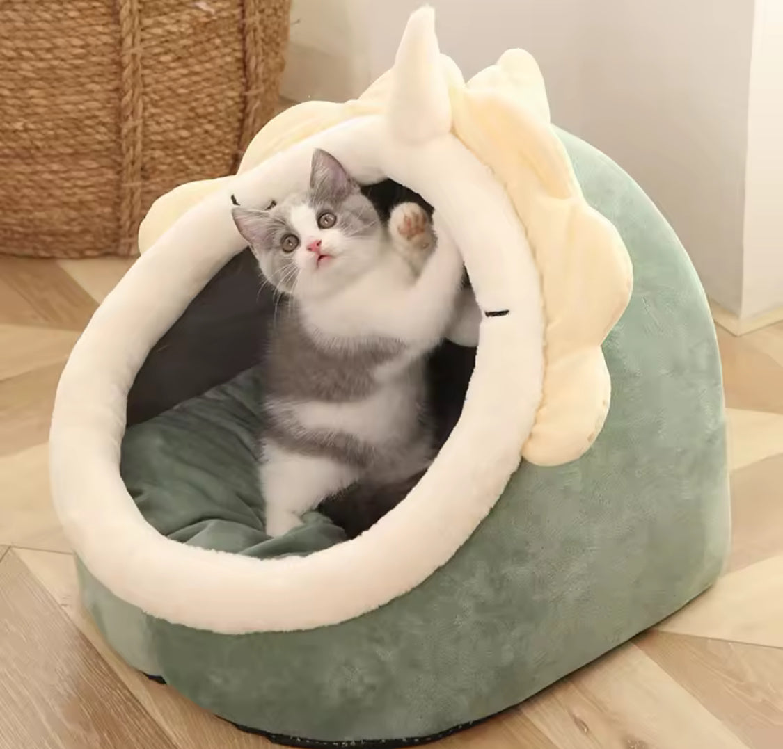 Deep Sleep Cat Bed | Foldable Cartoon Cave Bed for Cats & Dogs
