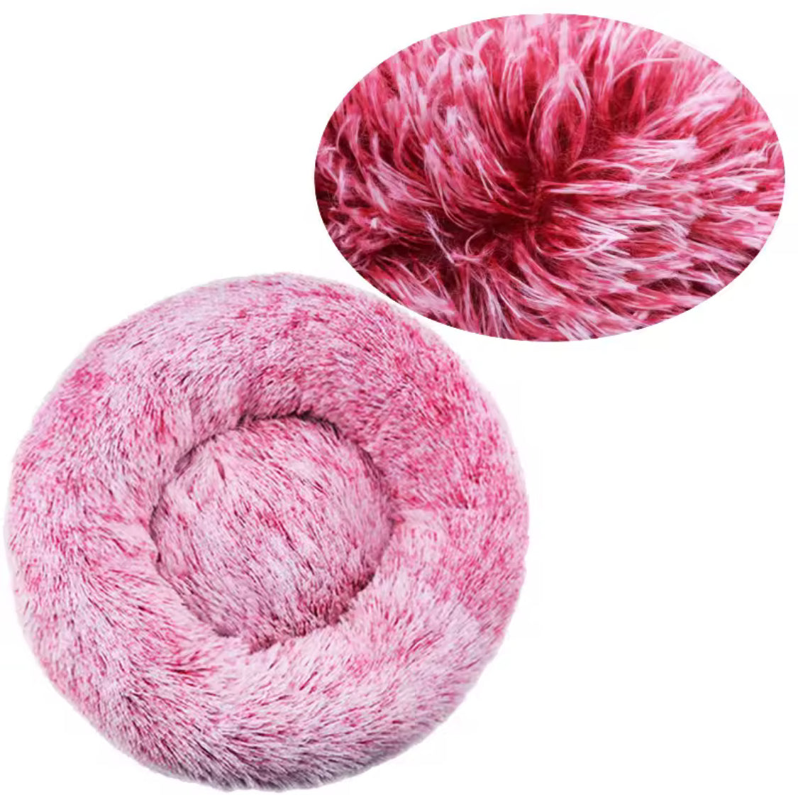 Round Plush Pet Bed | Super Soft Dog & Cat Sleeping Bed