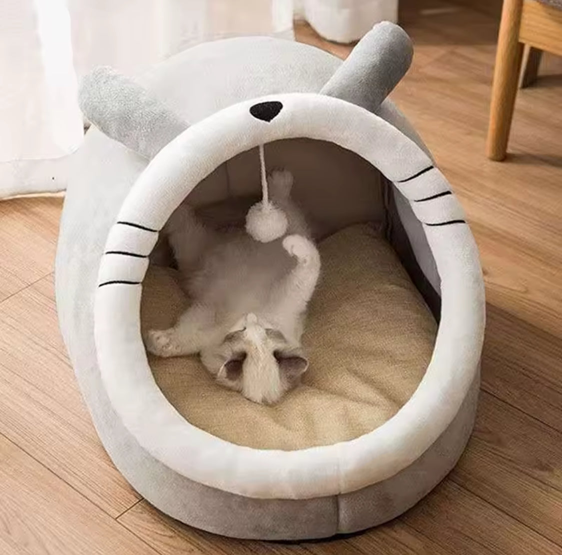 Deep Sleep Cat Bed | Foldable Cartoon Cave Bed for Cats & Dogs