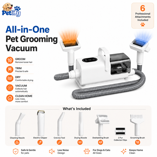 Pet Grooming Vacuum Cleaner Set