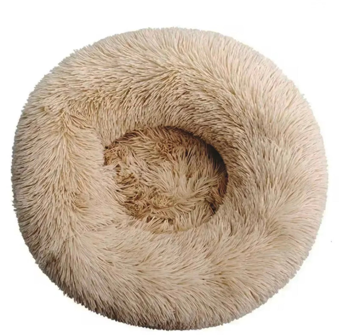Round Plush Pet Bed | Super Soft Dog & Cat Sleeping Bed