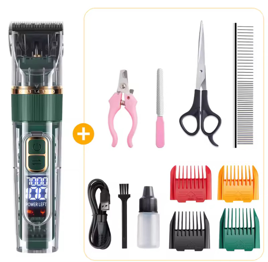 ROJECO Pet Hair Trimmer – Electric Dog & Cat Clippers