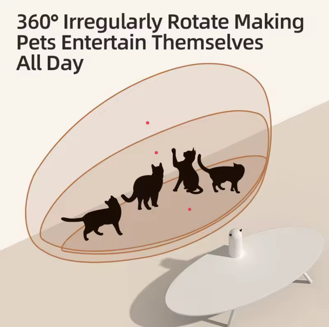 ROJECO Smart LED Cat Laser Toy – Handheld Interactive Teaser