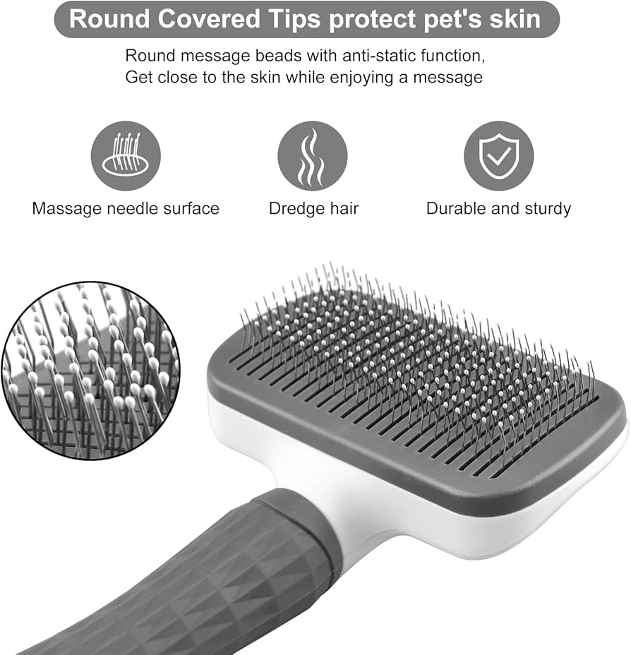 FurEase™ Self-Cleaning Pet Grooming Brush