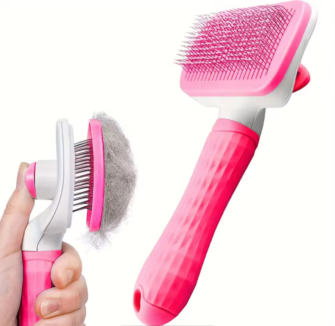 Self-Cleaning Pet Hair Comb – Cat & Dog Grooming Brush