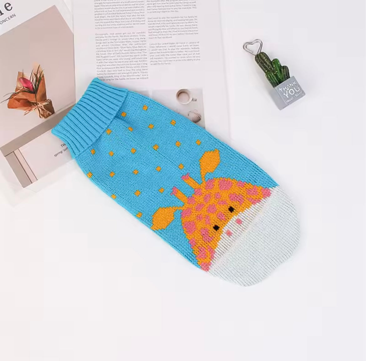 Cute Winter Cat Sweater Warm Sphynx Pullover Cozy Pet Clothes for Cats