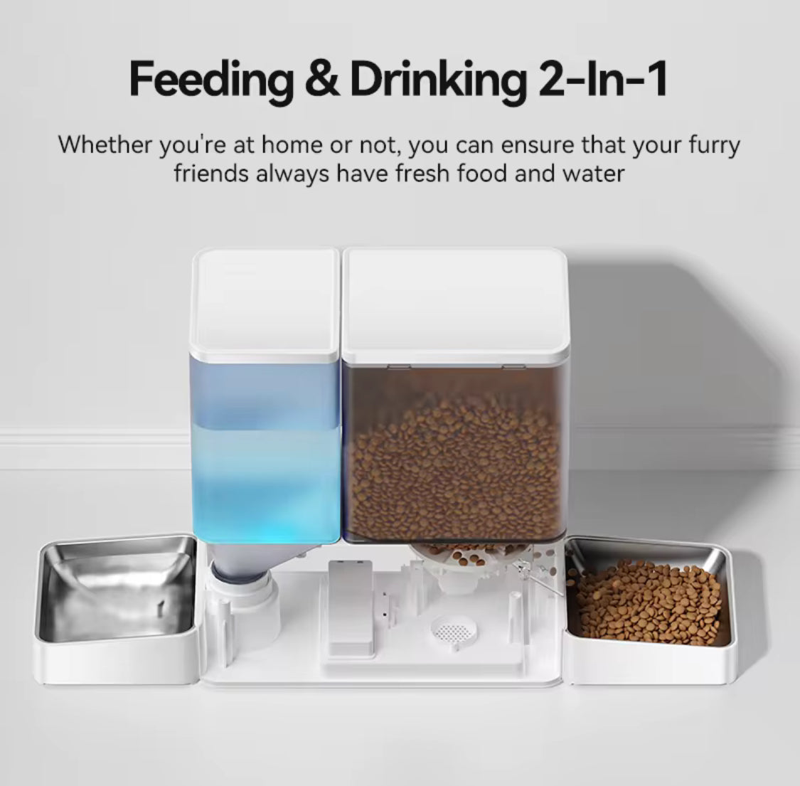 ROJECO 8.5L Smart Pet Feeder & Water Fountain – 2-in-1 WiFi