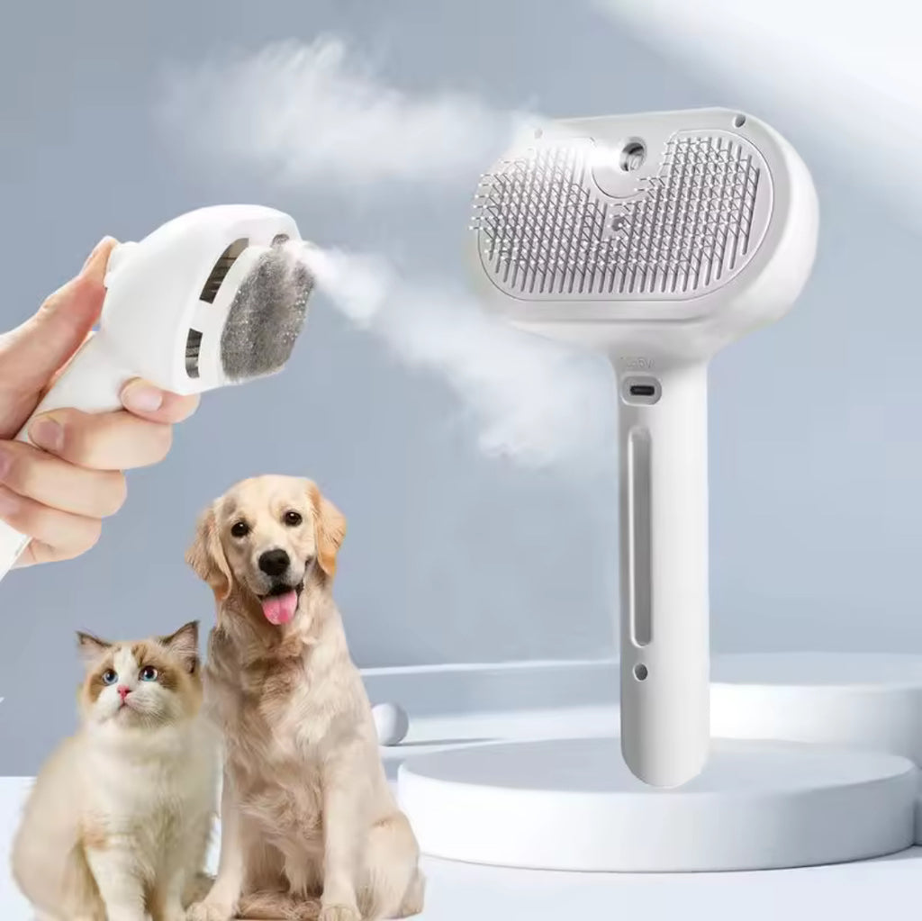 Dog Steam Massage Brush | Pet Hair Removal & Grooming Comb