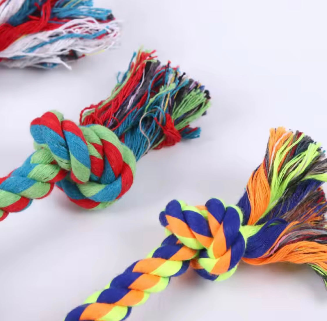 Dog Chew Toy – Bite-Resistant Cotton Rope Knot for Small Dogs & Puppies