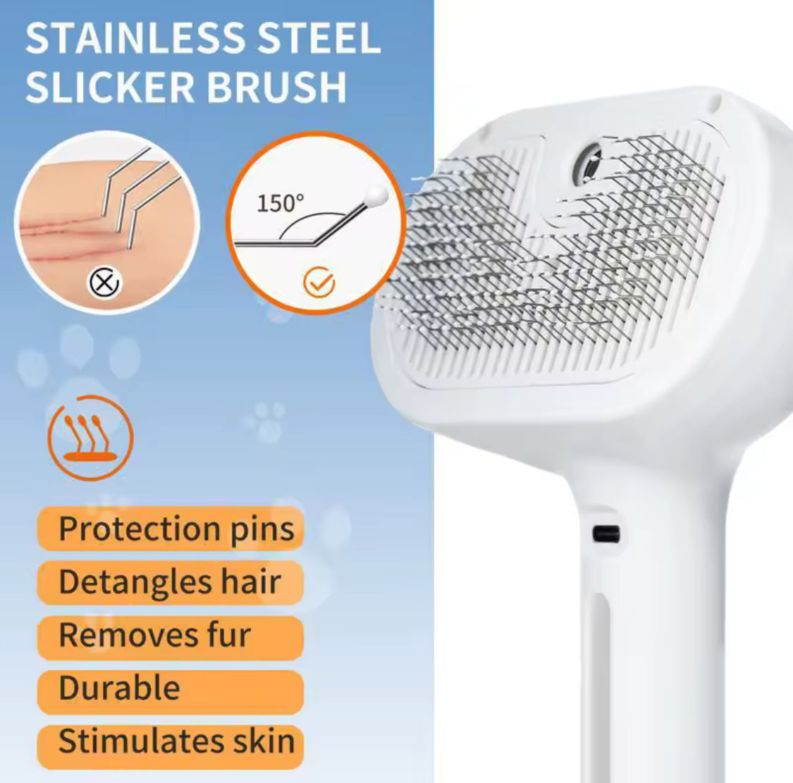 Dog Steam Massage Brush | Pet Hair Removal & Grooming Comb