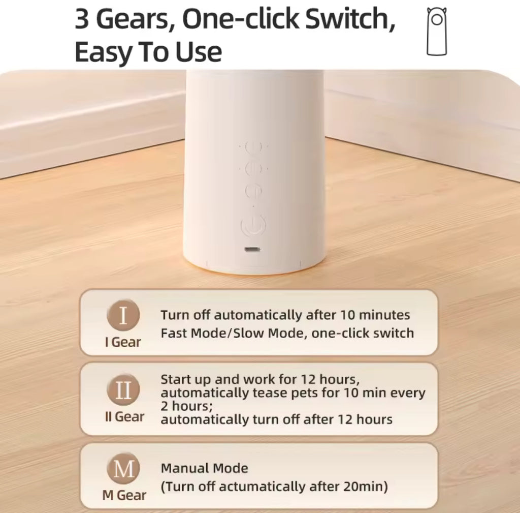 ROJECO Smart LED Cat Laser Toy – Handheld Interactive Teaser