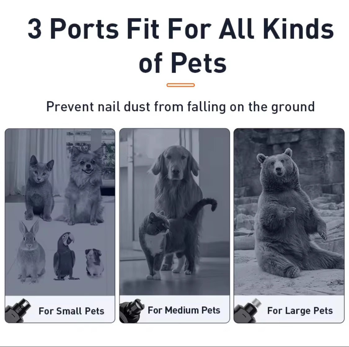 ROJECO P3 Electric Pet Nail Grinder – LED Dog & Cat Trimmer