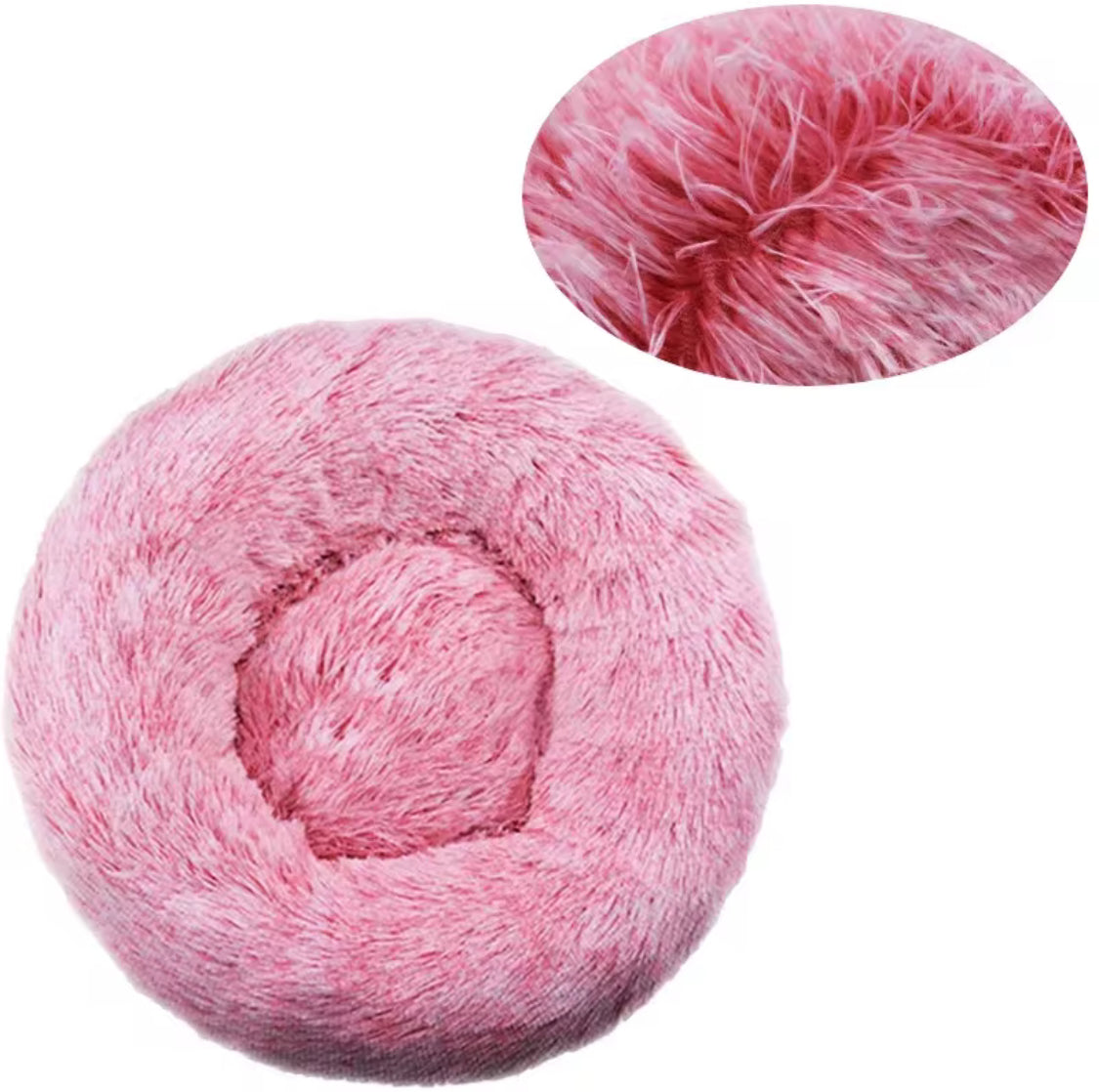 Round Plush Pet Bed | Super Soft Dog & Cat Sleeping Bed