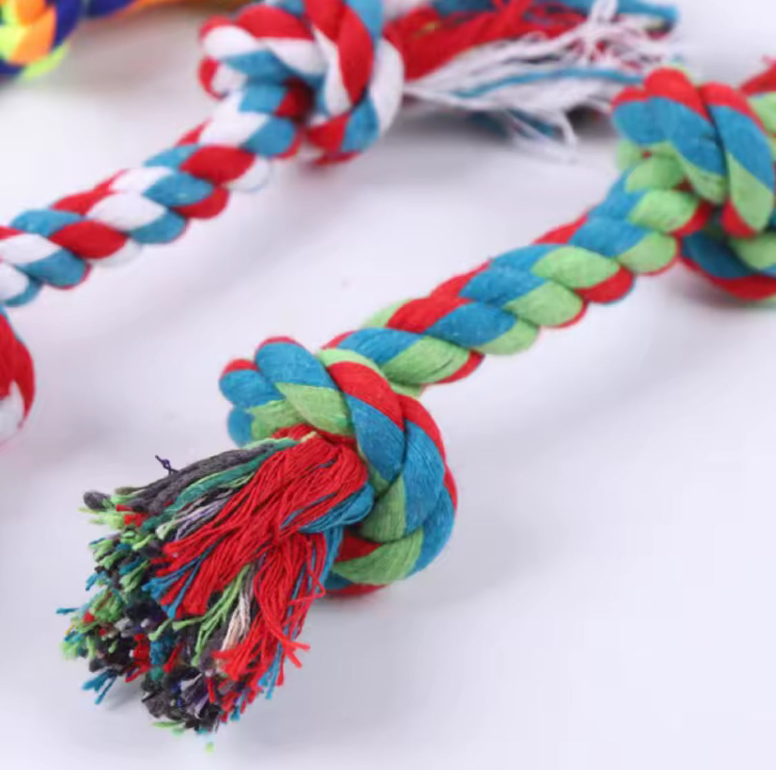 Dog Chew Toy – Bite-Resistant Cotton Rope Knot for Small Dogs & Puppies