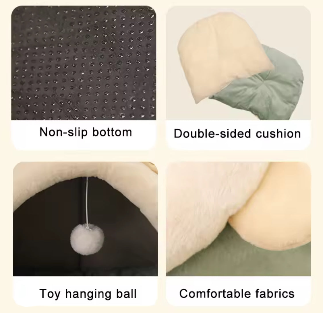 Deep Sleep Cat Bed | Foldable Cartoon Cave Bed for Cats & Dogs