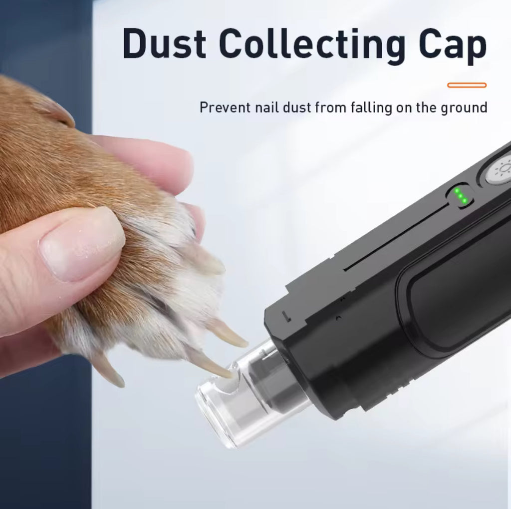ROJECO P3 Electric Pet Nail Grinder – LED Dog & Cat Trimmer