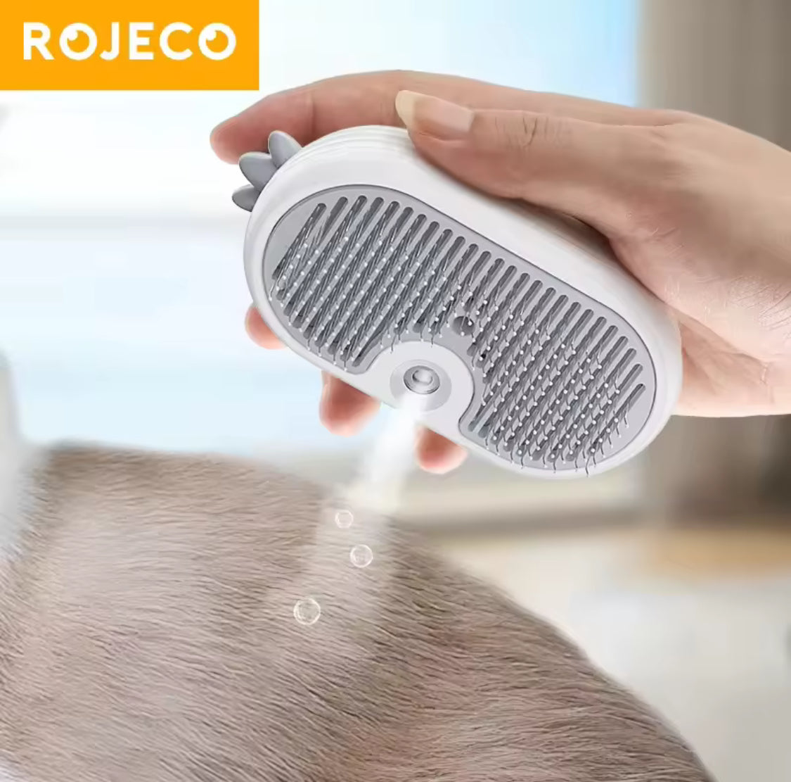 ROJECO Pet Steam Comb – Electric Cat & Dog Hair Brush