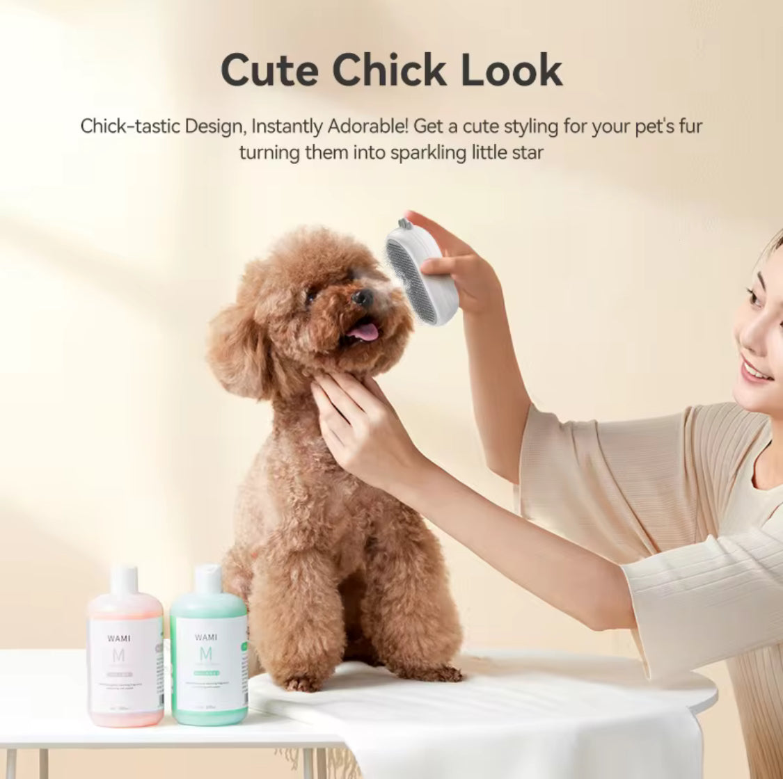 ROJECO Pet Steam Comb – Electric Cat & Dog Hair Brush