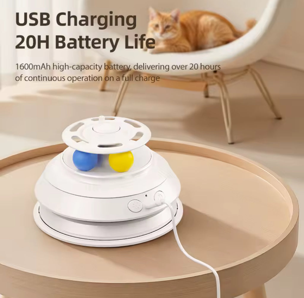 ROJECO Smart Cat Toy – Hide & Seek Feather & Butterfly