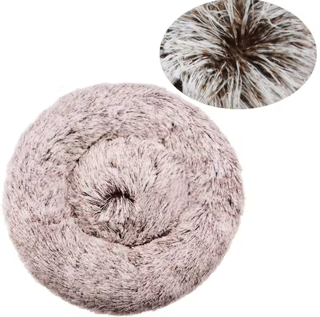 Round Plush Pet Bed | Super Soft Dog & Cat Sleeping Bed