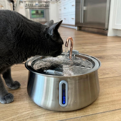FreshFlow Stainless Steel Cat Water Fountain