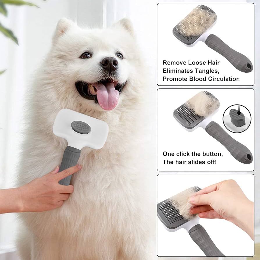 FurEase™ Self-Cleaning Pet Grooming Brush