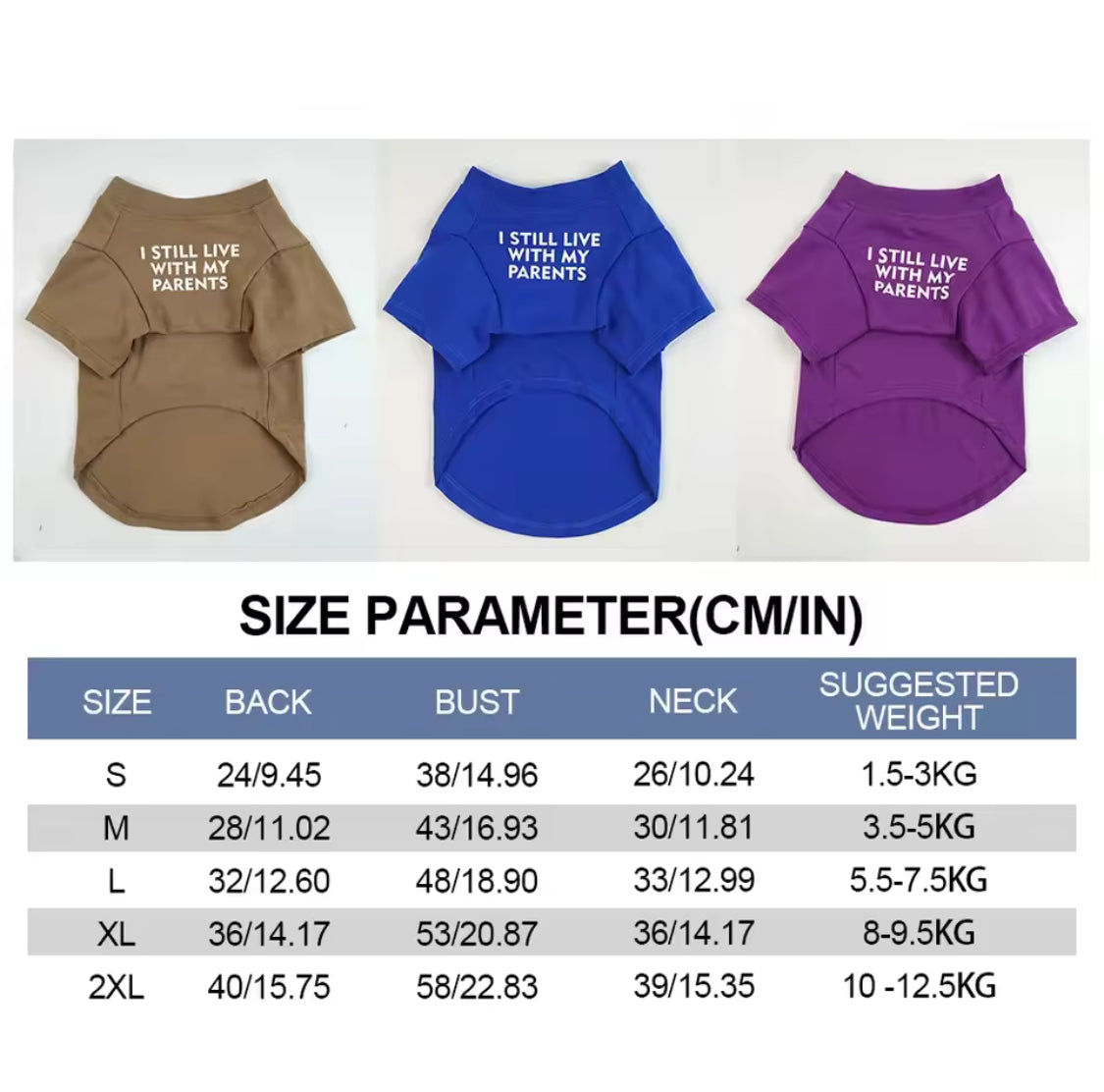 Breathable Summer Dog T-Shirt – Soft Letter Print for Small Dogs