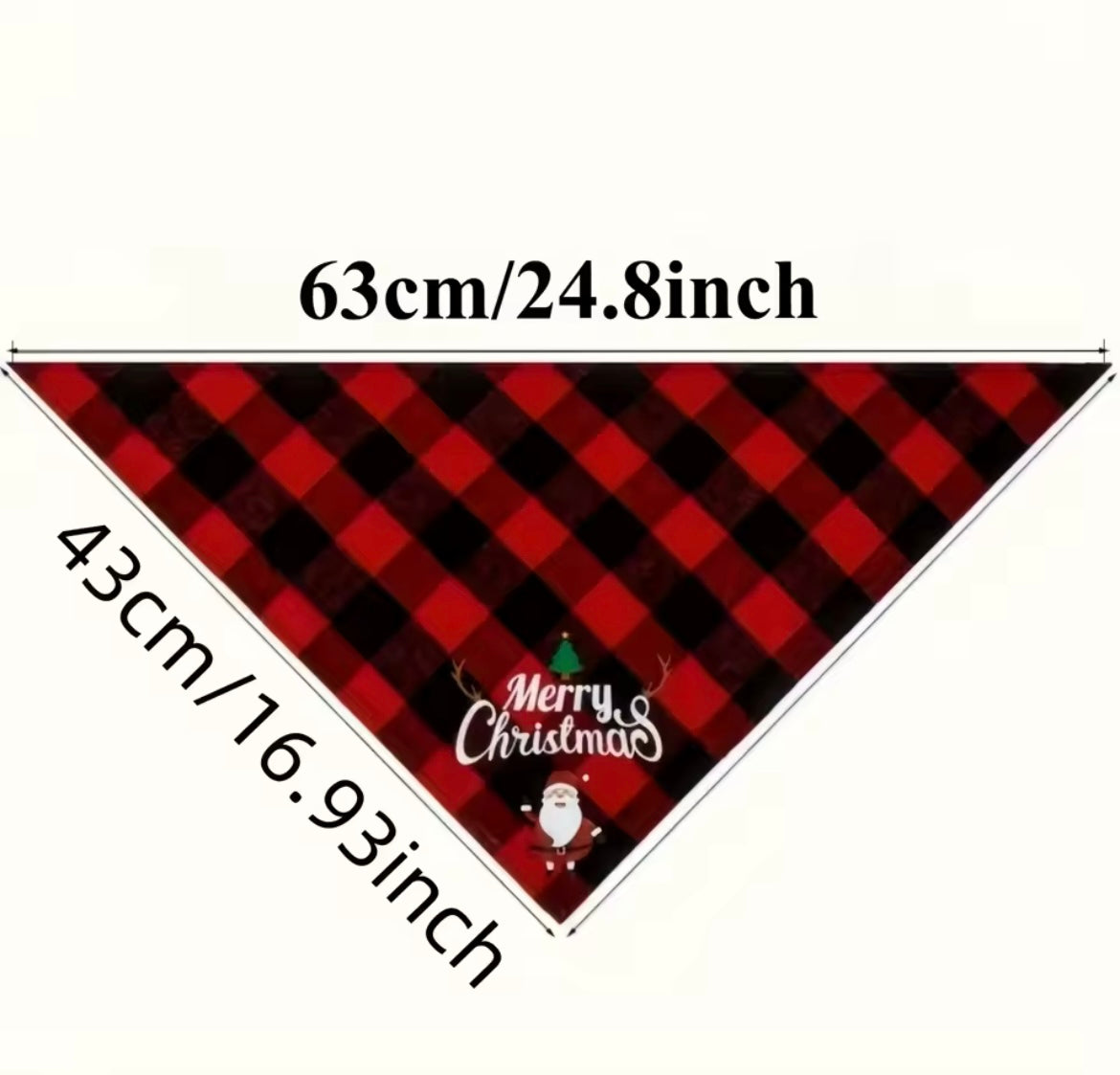 Christmas Dog Bandana Santa Snowman Adjustable Holiday Pet Scarf