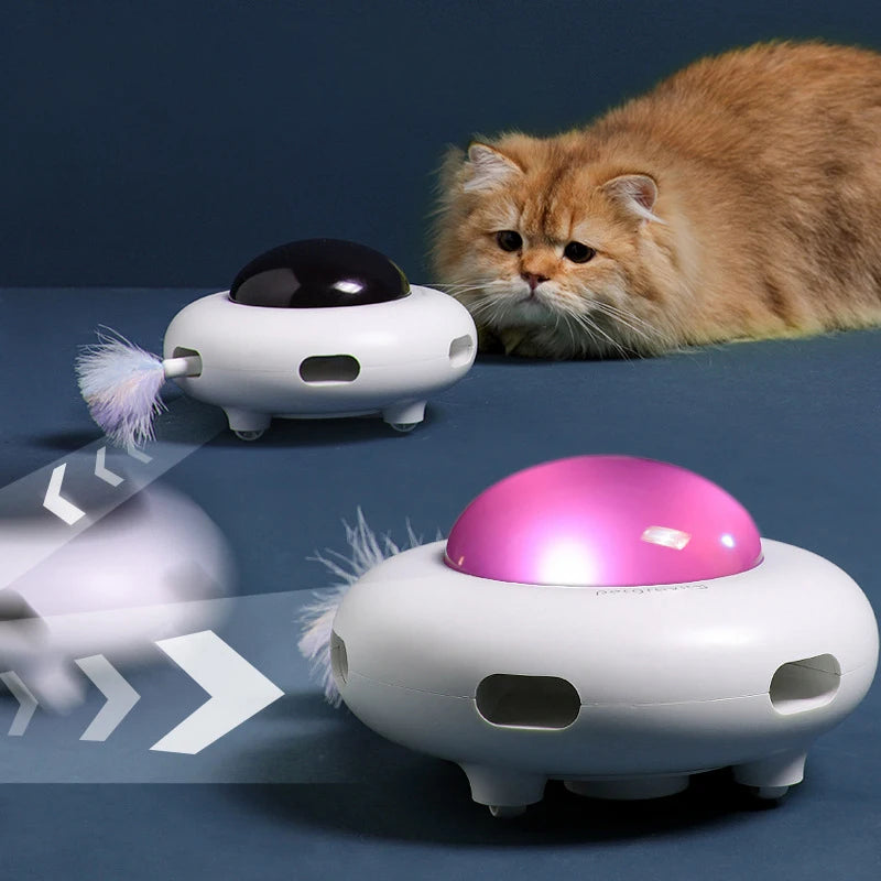 Electronic UFO Cat Toy Smart Rotating Turntable Game