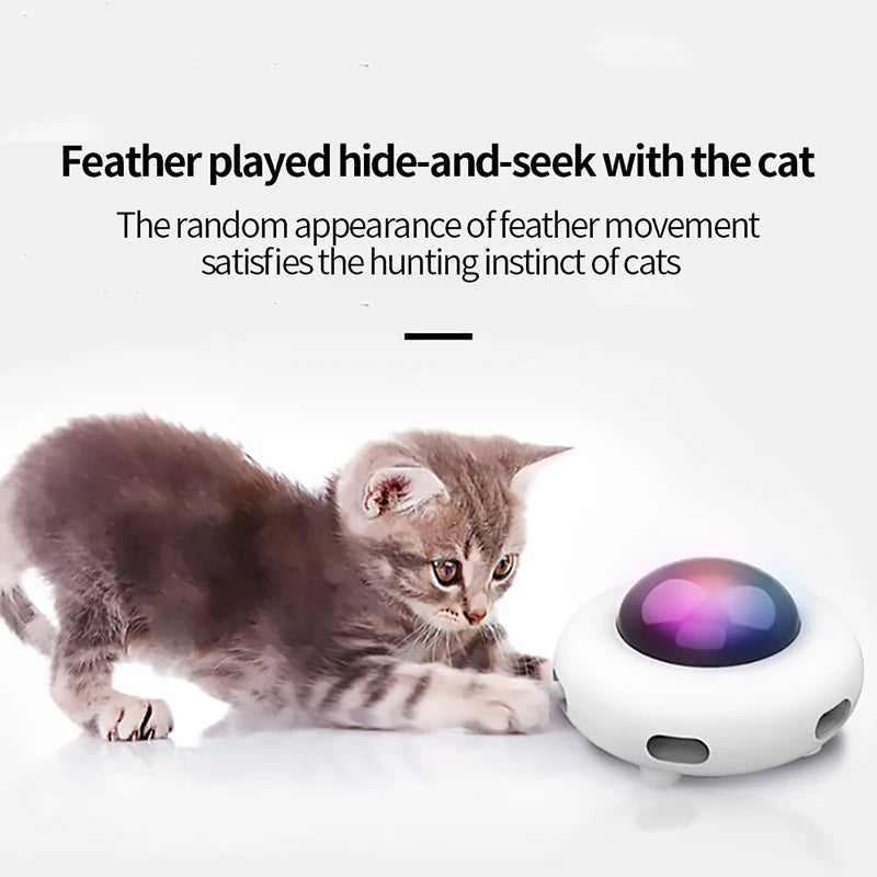 Electronic UFO Cat Toy Smart Rotating Turntable Game