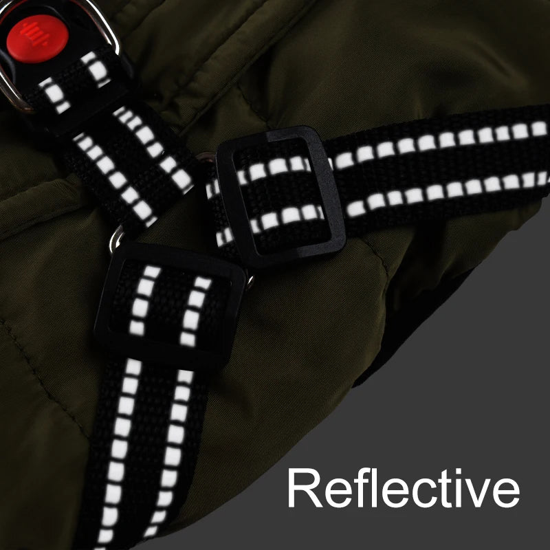 Warm Dog Jacket with Harness Winter Coat for Small Dogs