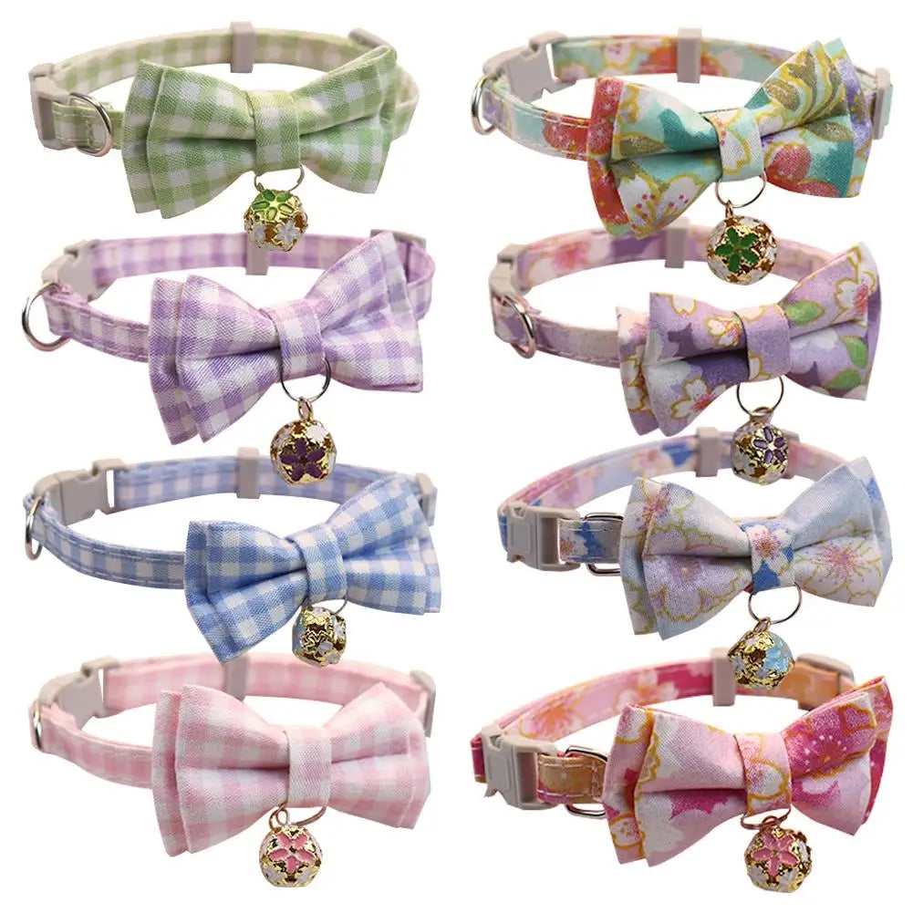 Cat & Dog Bowknot Collar Adjustable Bunny Ear Personalized Pet Collar