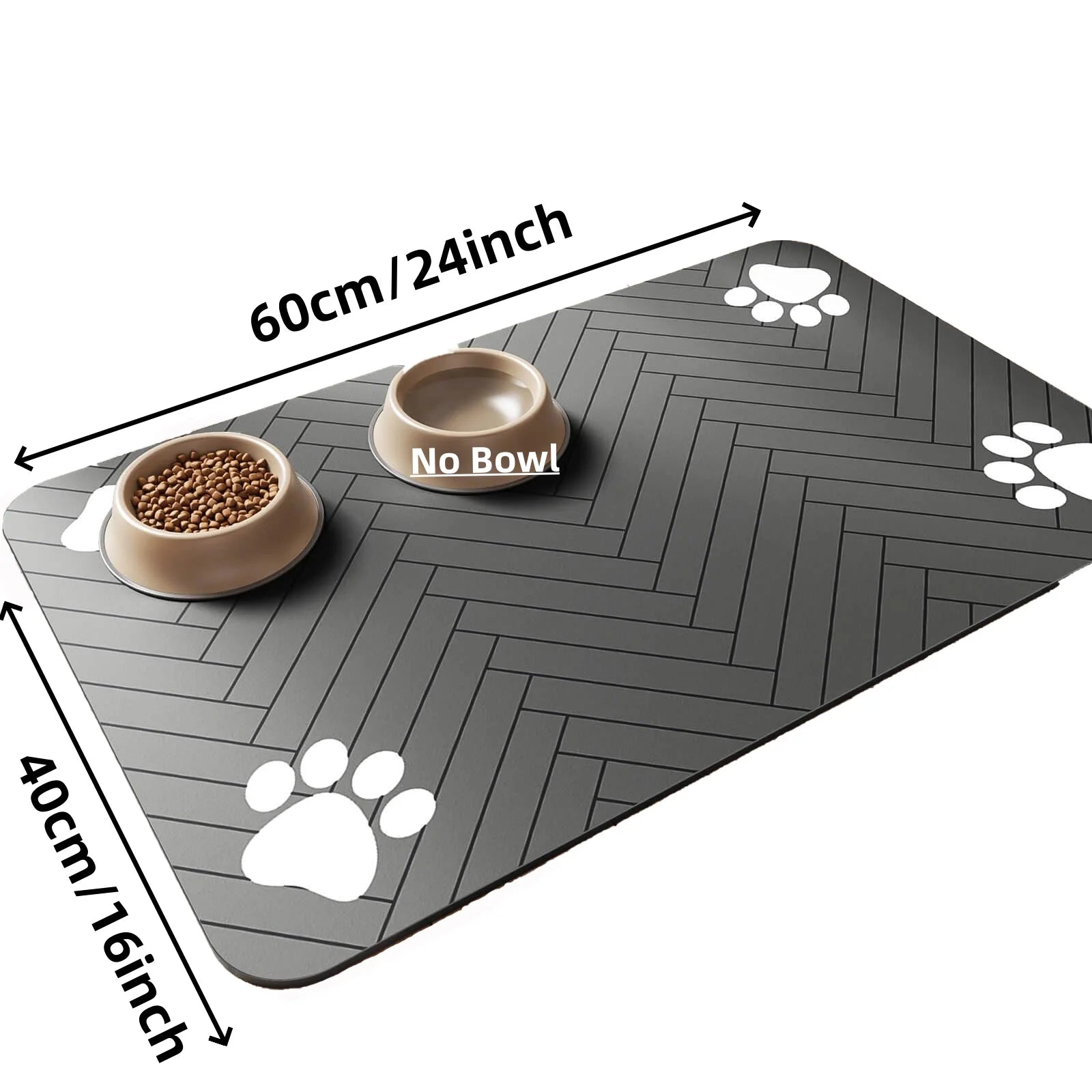Pet Feeding Mat Waterproof Absorbent Bowl Placemat for Cats & Dogs