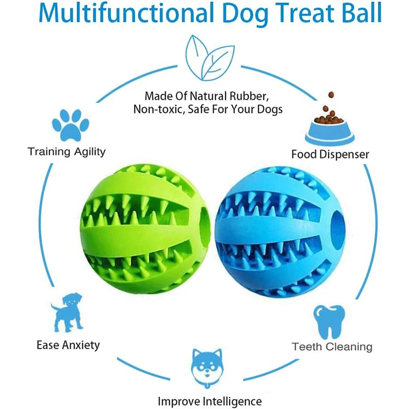 Interactive Dog & Cat Toy Ball Chew & Treat Feeder Toy