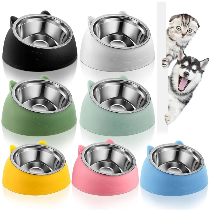 Stainless Steel Pet Bowls  Dog & Cat Food Water Feeder