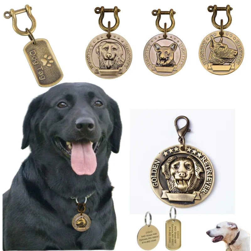 VIP Personalized Pet ID Tag Custom Engraved Nameplate Pendant