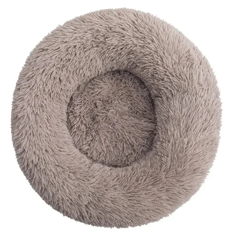 Round Plush Pet Bed Large & Medium Dog Bed, Soft Cat Bed