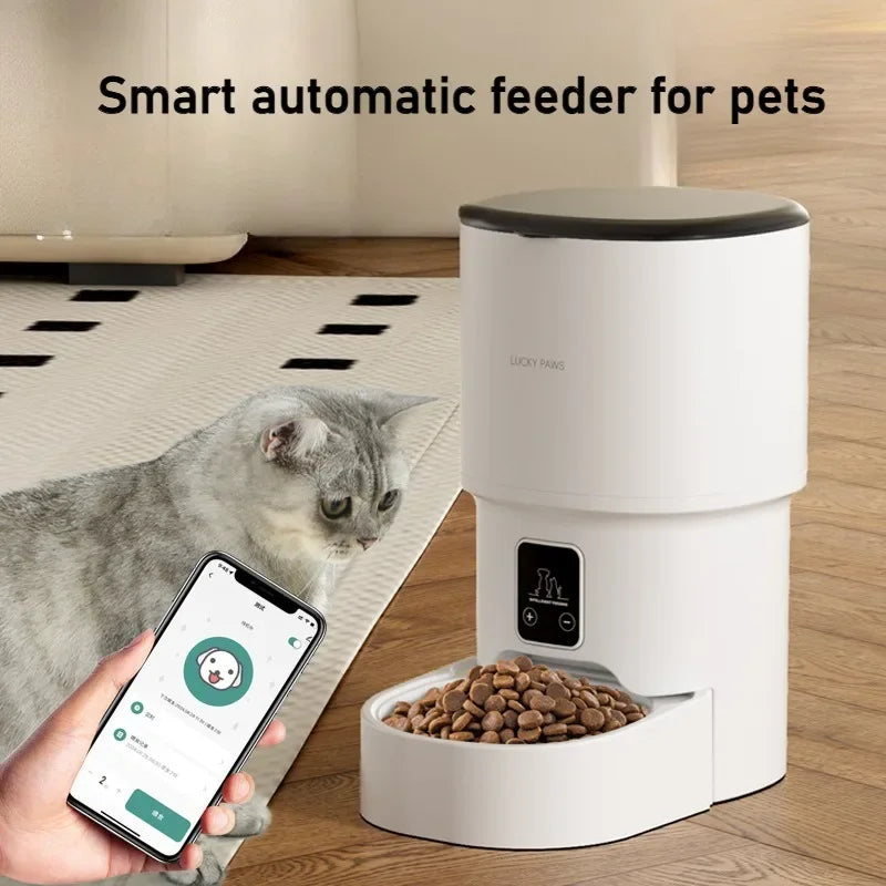 4L Smart Automatic Cat Feeder  Timer & Remote Control