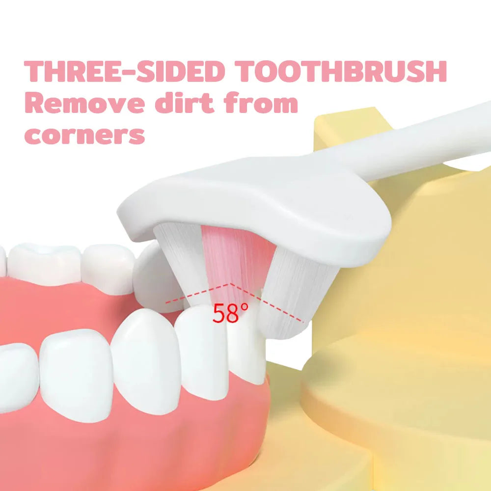 360° Pet Toothbrush 3-Sided Dog & Cat Teeth Cleaning Brush
