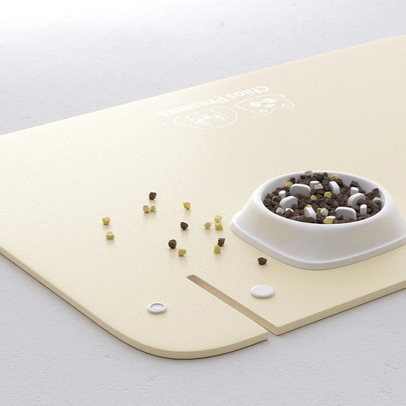 Half-Surround Pet Feeding Mat  Non-Slip Bowl Pad for Cats & Dogs