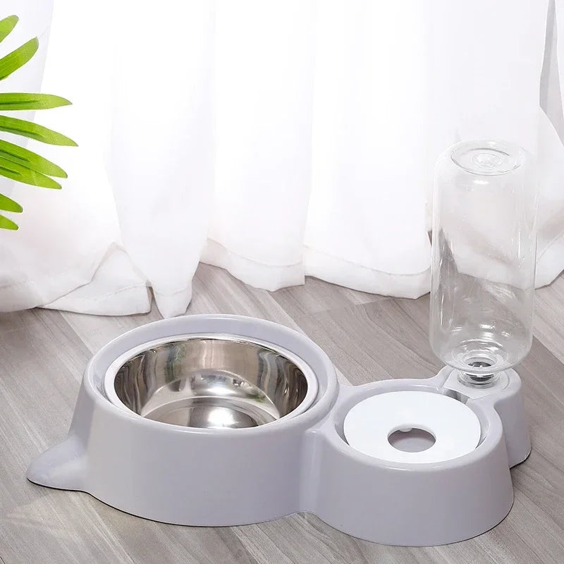 Silicone Pet Bowl & Feeder  Dog & Cat Water Dish Automatic Feeder