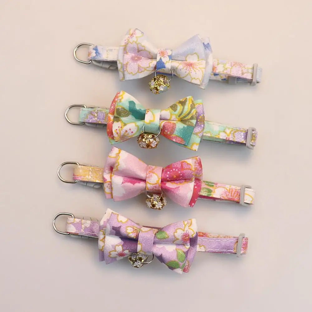 Cat & Dog Bowknot Collar Adjustable Bunny Ear Personalized Pet Collar