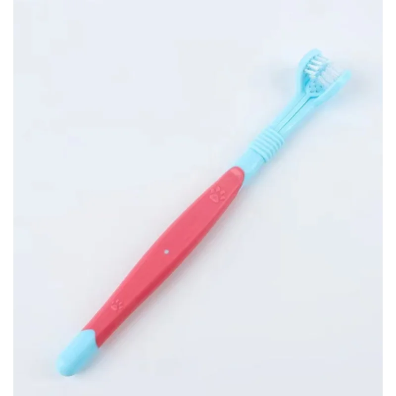 3-Sided Pet Toothbrush Tartar & Bad Breath Remover for Dogs & Cats