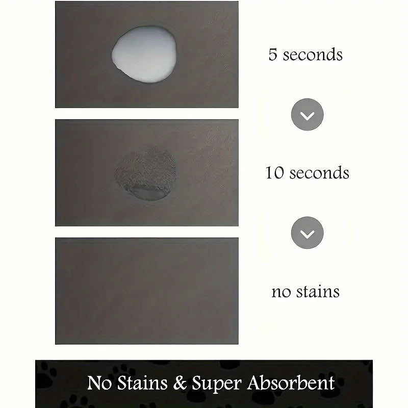 Absorbent Pet Feeding Mat  Leakproof Dog & Cat Mat